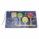 Juego de mesa, laberinto, magnético de colores, en caja