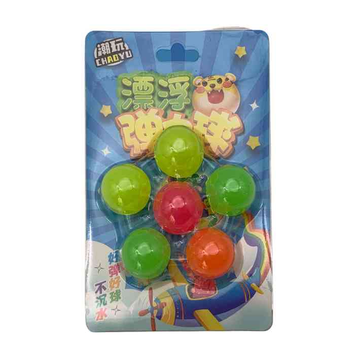 [JU7839] Pelota maciza saltarina x6, lisa en blister