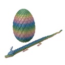 Juguete antiestrés de plástico, huevo con dragón chino articulado, varios colores en bolsa