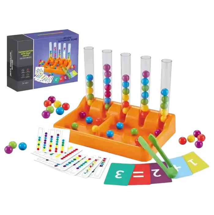 [JU7865] Juego de mesa, didáctico, clasificación de bolitas, en caja
