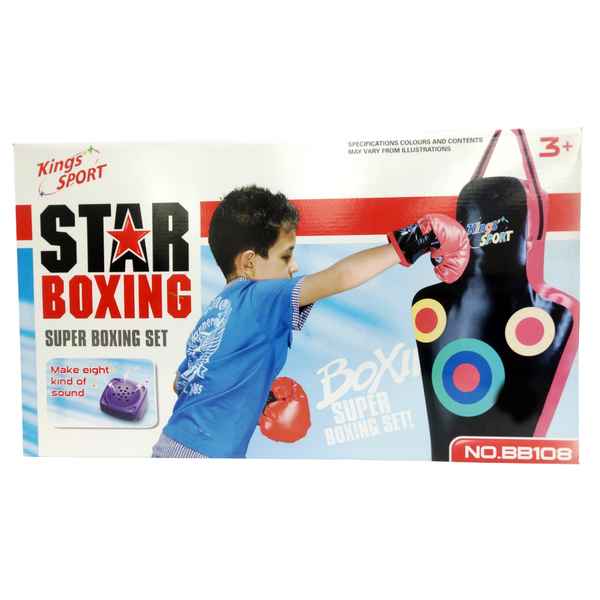 [JU7882] Guante y punching ball para entrenamiento, máquina de box, con sonido, 3AAA en caja