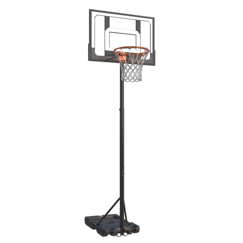 [JU7951] Tablero de basket de pie, de acrílico, altura regulable, 108 a 210cm, aro metal 38cm, en caja
