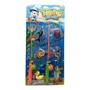 Juego de mesa, pesca, caña de enganchar x2, en blister