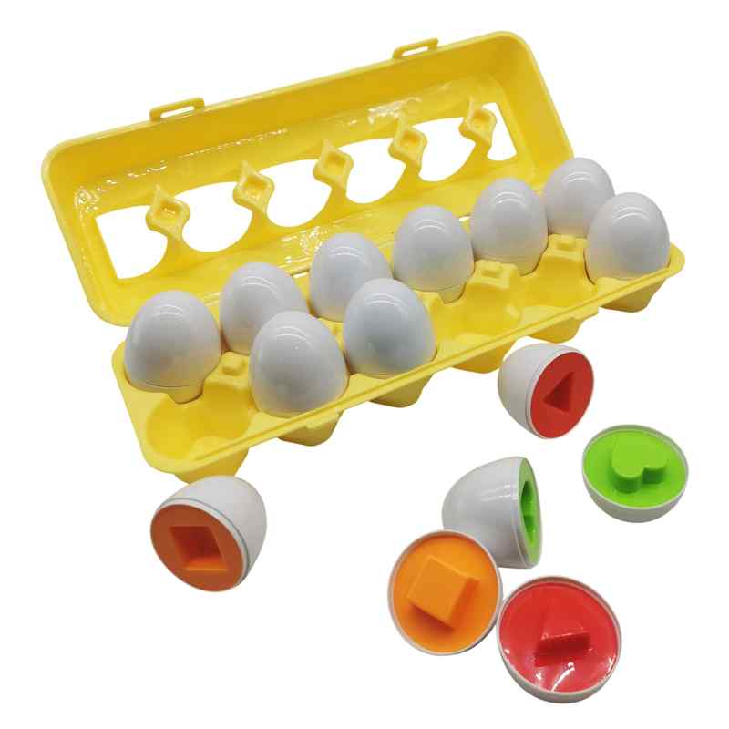 [JU8080] Didáctico huevos de encastre, 12 piezas