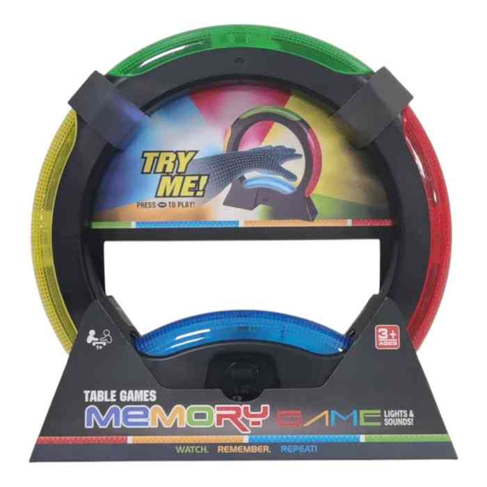 Juego de mesa, memoria, con luz y sonido, 3AA, en caja