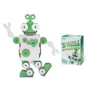 Puzzle 3D, cartón, robot, en caja