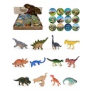 Dinosaurio de goma, mini, CAJA x36, varios modelos