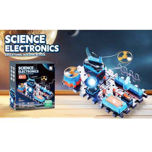 [JU8130] Juego de ciencia circuitos electrónicos, 16 piezas, 3AAA, en caja