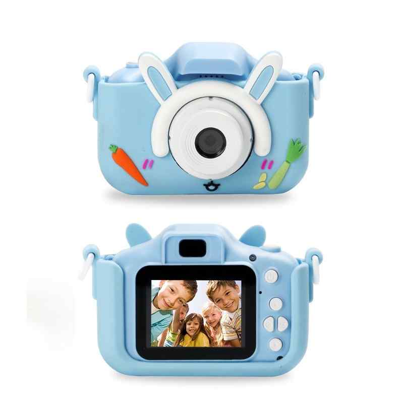 [JU8140] Cámara de fotos digital, con grabadora, juegos, música, HD, celeste, en caja