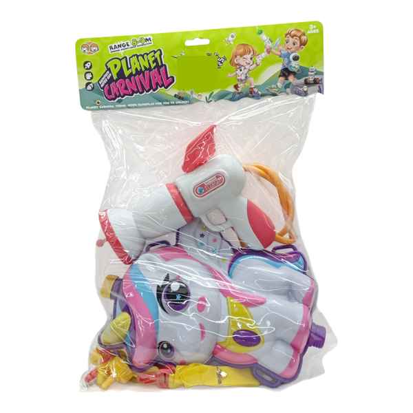 [JU8164] Pistola de agua con tanque, unicornio, en bolsa
