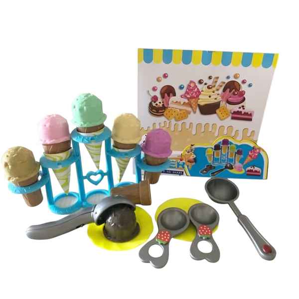 Juego de playa, moldes para helados x6 con accesorios, en bolsa