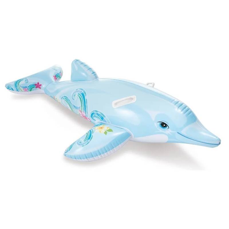 [JU8197] Inflable flotador, delfín con agarres, INTEX en caja