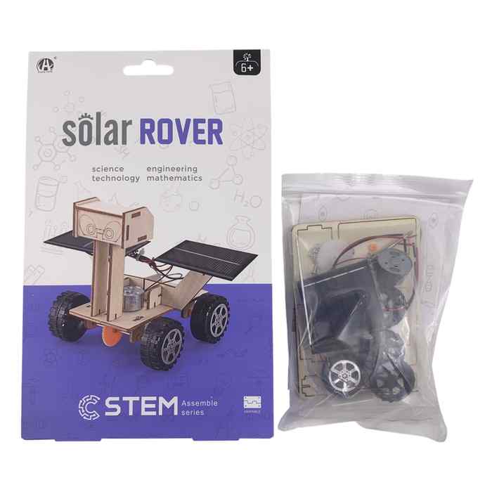 [JU8270] Puzzle 3D, de madera, robot con panel solar, en caja