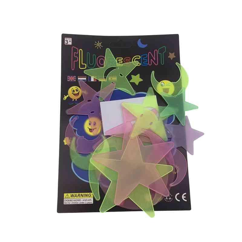 [JU8275] Formas fluorescentes con pegamento, surtidas, en blister
