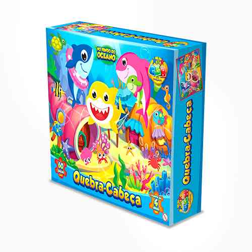 Puzzle de cartón, 60 piezas, océano, en caja