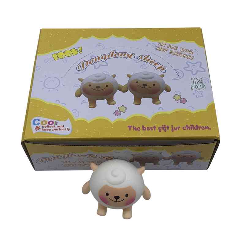 Juguete antiestrés de goma, oveja, CAJA x12