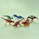 Dinosaurio de plástico, x6, en bolsa