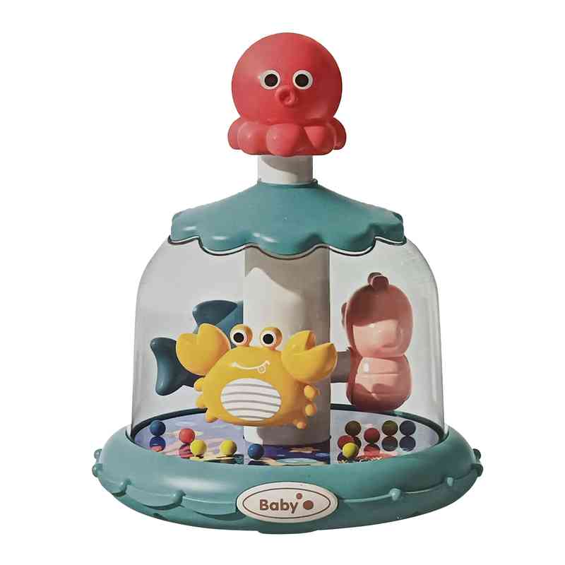 [JU8369] Didáctico calesita giratoria, 3en1, en caja