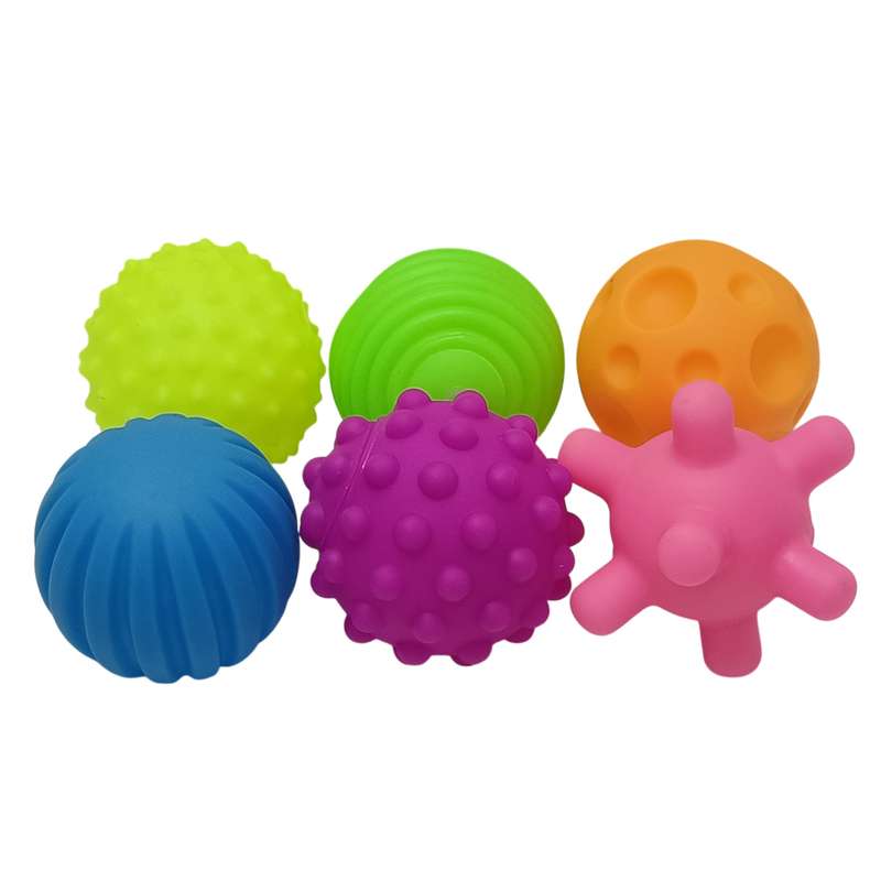 [JU8383] Pelota para masajes x6 con textura, en bolsa