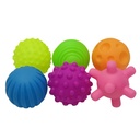 Pelota para masajes x6 con textura, en bolsa