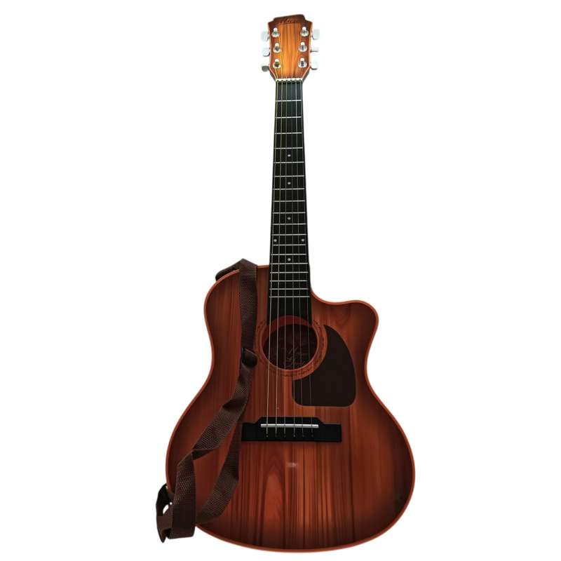 Guitarra de plástico clásica, mediana, con funda