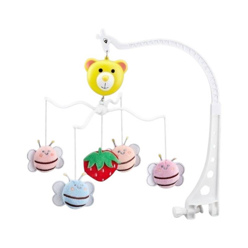 Dormidera musical, 5 móviles de peluche, en caja
