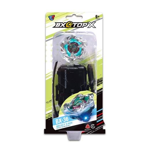 [JU8443] Trompo de plástico con lanzador, en blister, varios colores