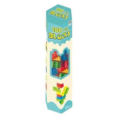 [JU8450] Bloques de plástico, 100 piezas, medianas, en caja
