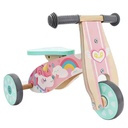 Triciclo de madera, en caja