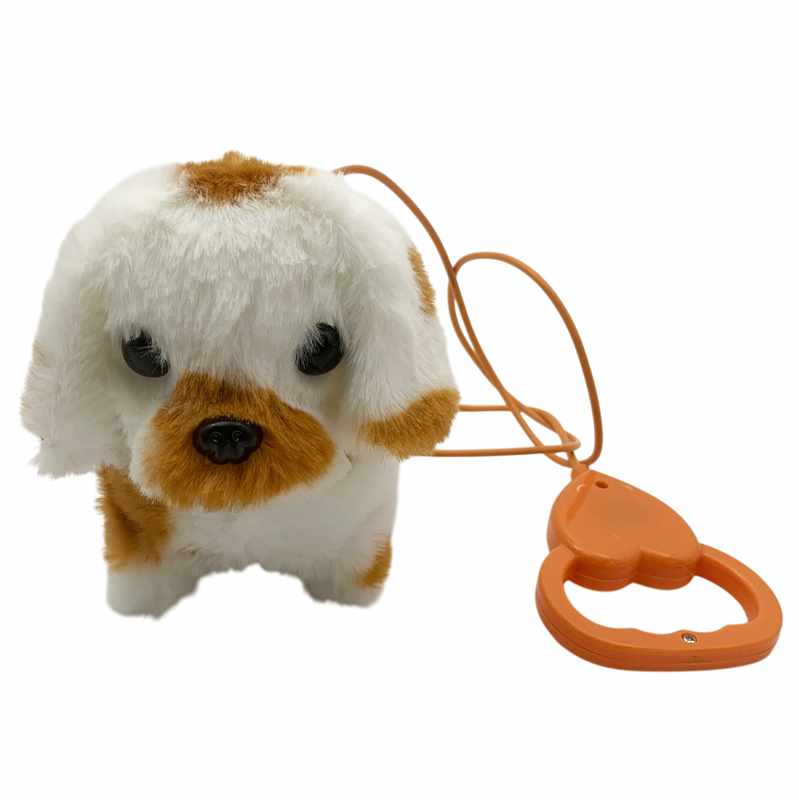[JU8517] Peluche mascota con movimiento, con correa, 2AA, varios colores