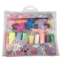 Masa para modelar soft, 12g x24 rollos, con accesorios, en bolsa