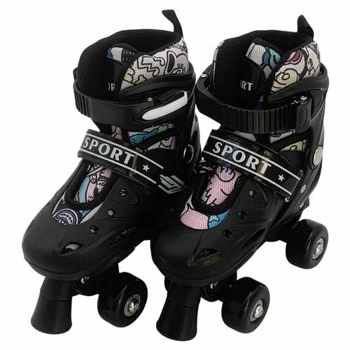 [JU8561L] Patines 4 ruedas bota estampada talle L, 38 al 41, en bolsa, varios colores