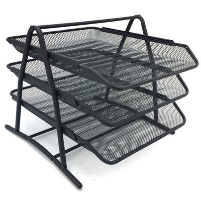 [E2213] Organizador de metal con 3 bandejas, en caja