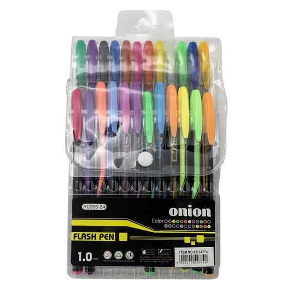 Lapicera 1.0 tinta de colores x24, bolsa de PVC