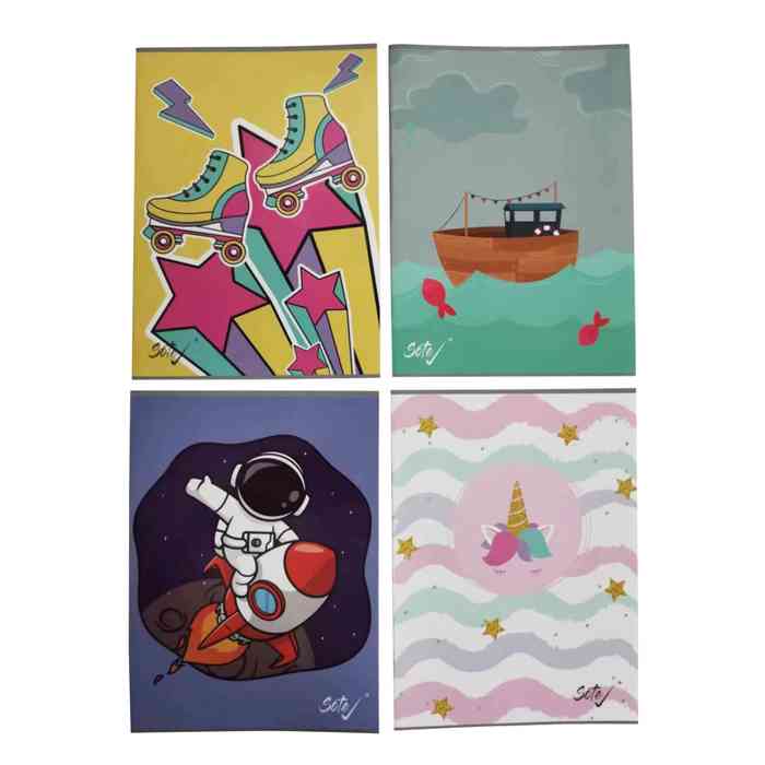 [E2675] Cuaderno de 24 hojas rayado, SOTE, PACK x24