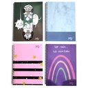 Cuaderno de 96 hojas rayado con espiral, SOTE, PACK x4