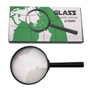 Lupa de plástico, 75mm en caja