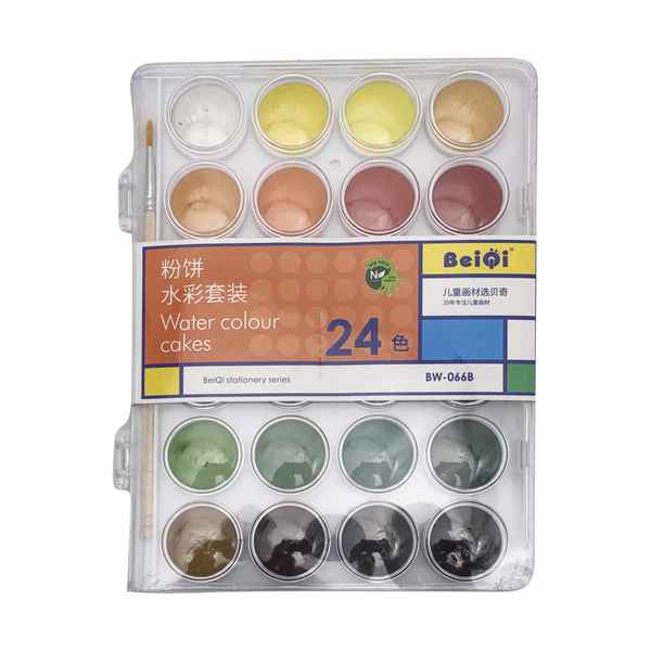 [E2786] Acuarelas 24 colores, con pincel, en estuche