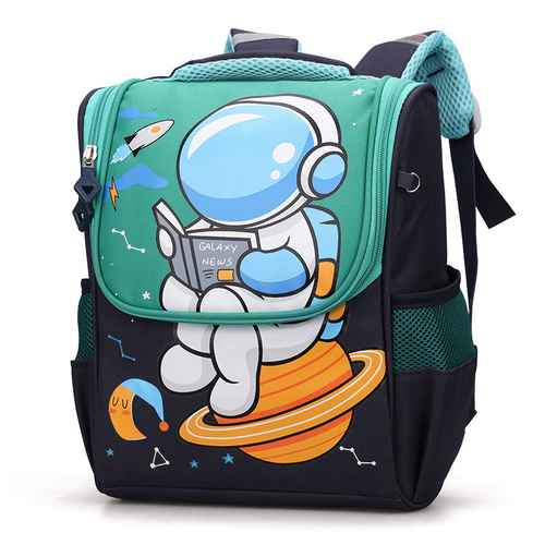 [E2803] Mochila infantil con bolsillo interno, 2 bolsillos laterales, 2 colores