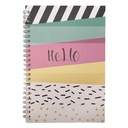 Libreta con espiral 60 hojas, varios diseños