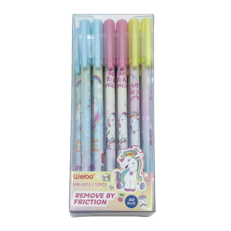 [E2853] Lapicera de gel x12 estuche de plástico