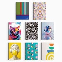 Cuadernola de 96 hojas, tapa dura, SOTE, PACK x4, 4 diseños
