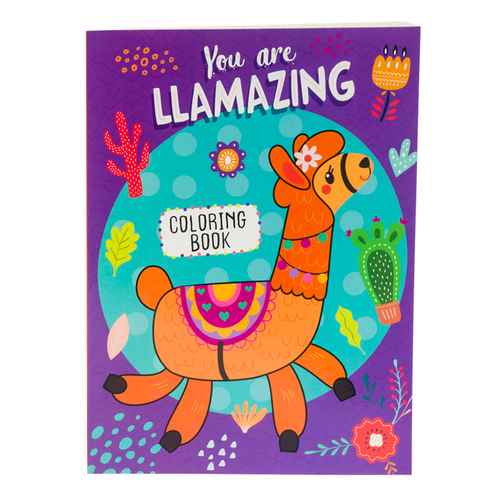 [E2905] Libro para colorear 80 páginas, LLAMAS, 2 títulos