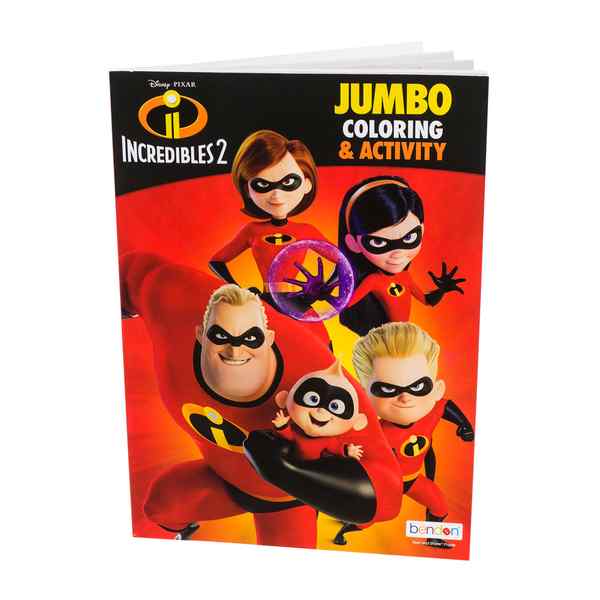 [E2912] Libro para colorear 80 páginas, LOS INCREÍBLES, 2 títulos, inglés