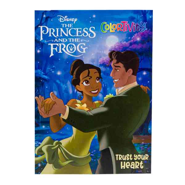 [E2943] Libro para colorear y actividades, 64 páginas, LA PRINCESA Y EL SAPO, 2 títulos