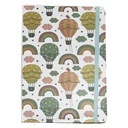 Libreta 80 hojas rayadas tapa con elástico, en bolsa, varios diseños