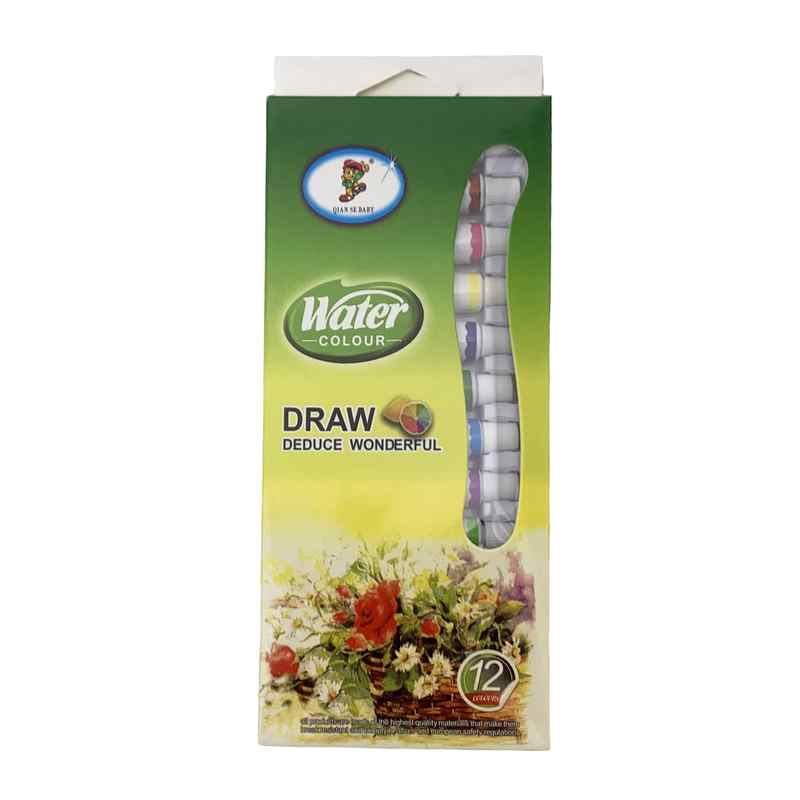 Pintura al agua x12 tubos, en caja