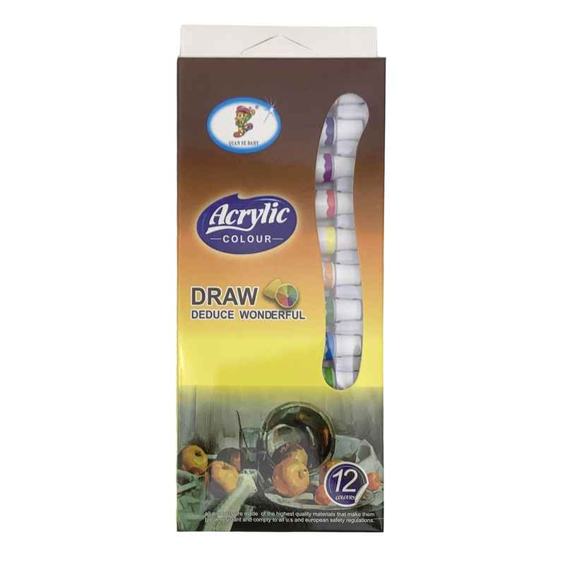 [E3006] Pintura acrílica x12 tubos de 9ml, en caja