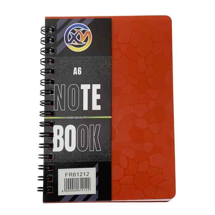 [E3017] Libreta con espiral A6 tapa PVC, 70 hojas en bolsa, varios colores