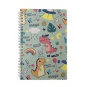 Libreta con espiral, 60 hojas, varios diseños dinosaurios